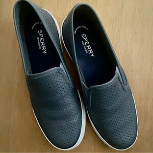 Sperry Memory Foam Slip-On Shoes | Gray Perforated | Size 8.5 New